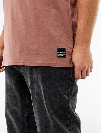 T-shirt em malha jersey de manga curta