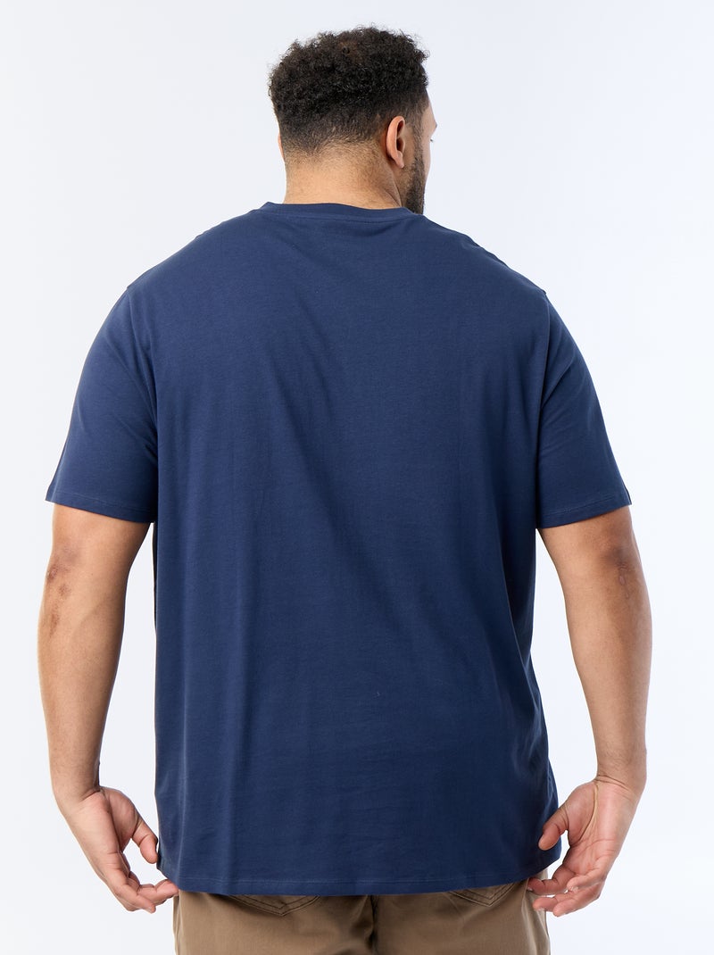 T-shirt em malha jersey de manga curta Preto - Kiabi