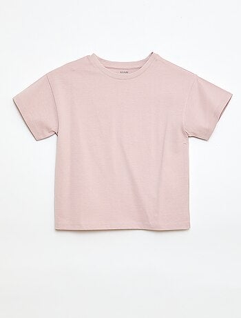 T-shirt em malha jersey de manga curta