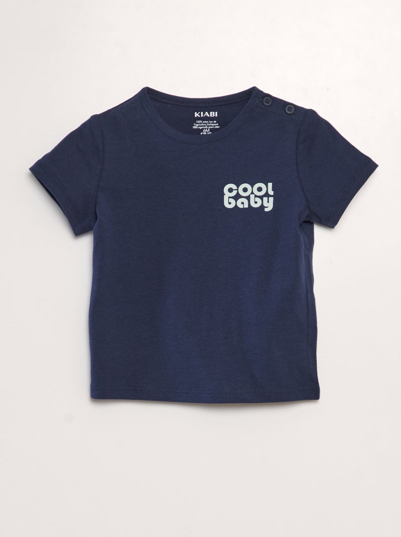 T-shirt em malha jersey 'Dia da Mãe' AZUL - Kiabi