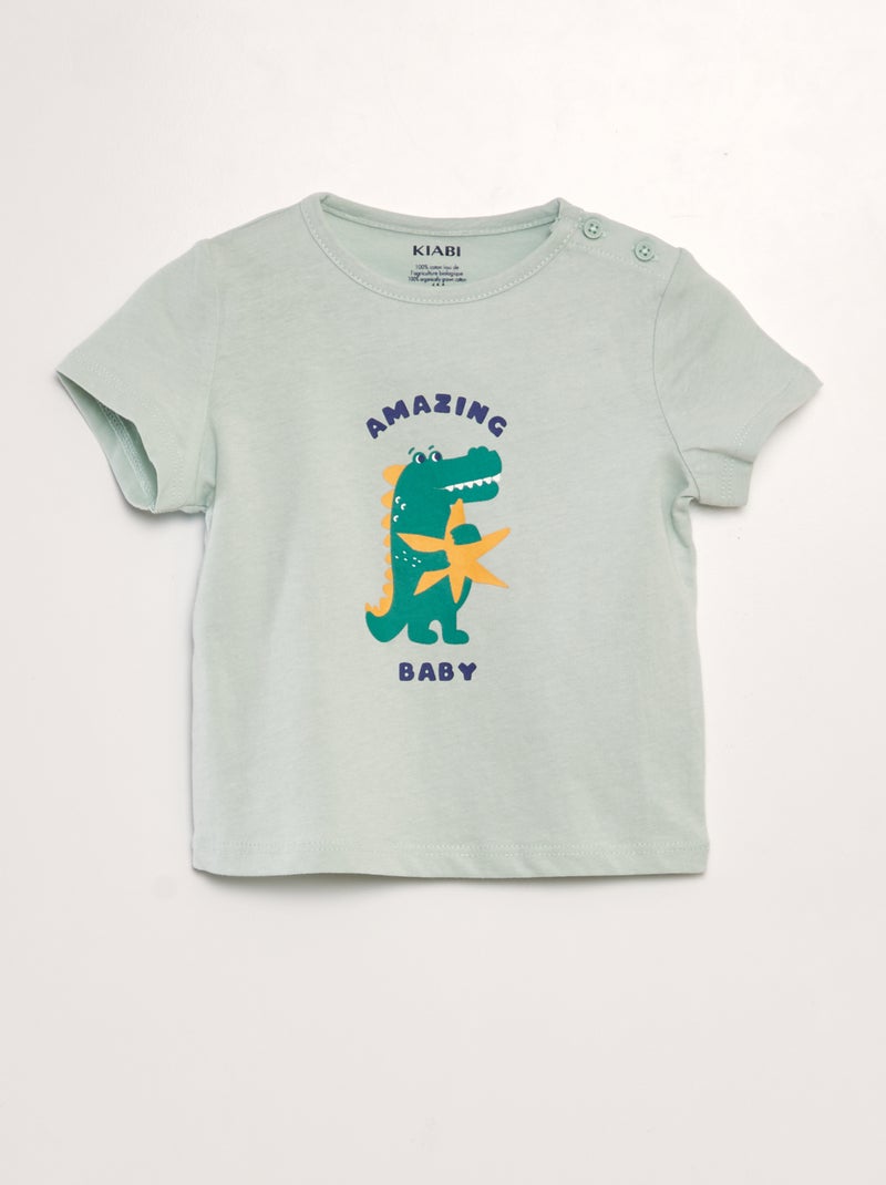 T-shirt em malha jersey 'Dia da Mãe' AZUL - Kiabi