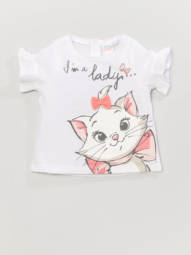 T-shirt em malha jersey 'Disney' Branco - Kiabi