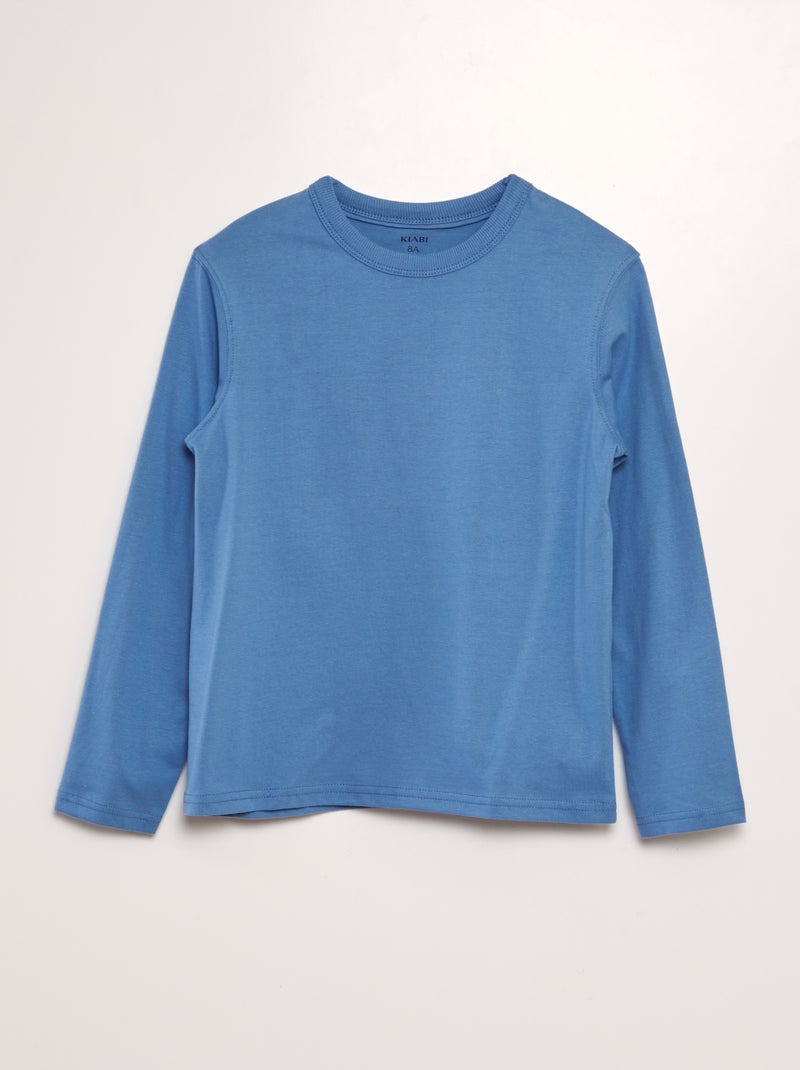 T-shirt em malha jersey grossa - Tough Cotton¿ Azul - Kiabi
