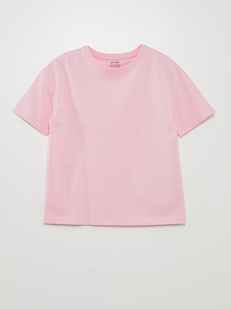 T-shirt em malha jersey grossa - Tough Cotton¿ ROSA - Kiabi