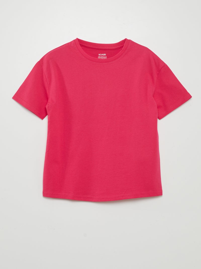 T-shirt em malha jersey grossa - Tough Cotton¿ ROSA - Kiabi