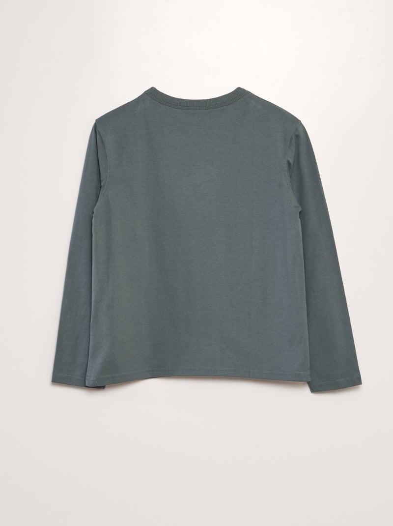 T-shirt em malha jersey grossa - Tough Cotton¿ VERDE - Kiabi