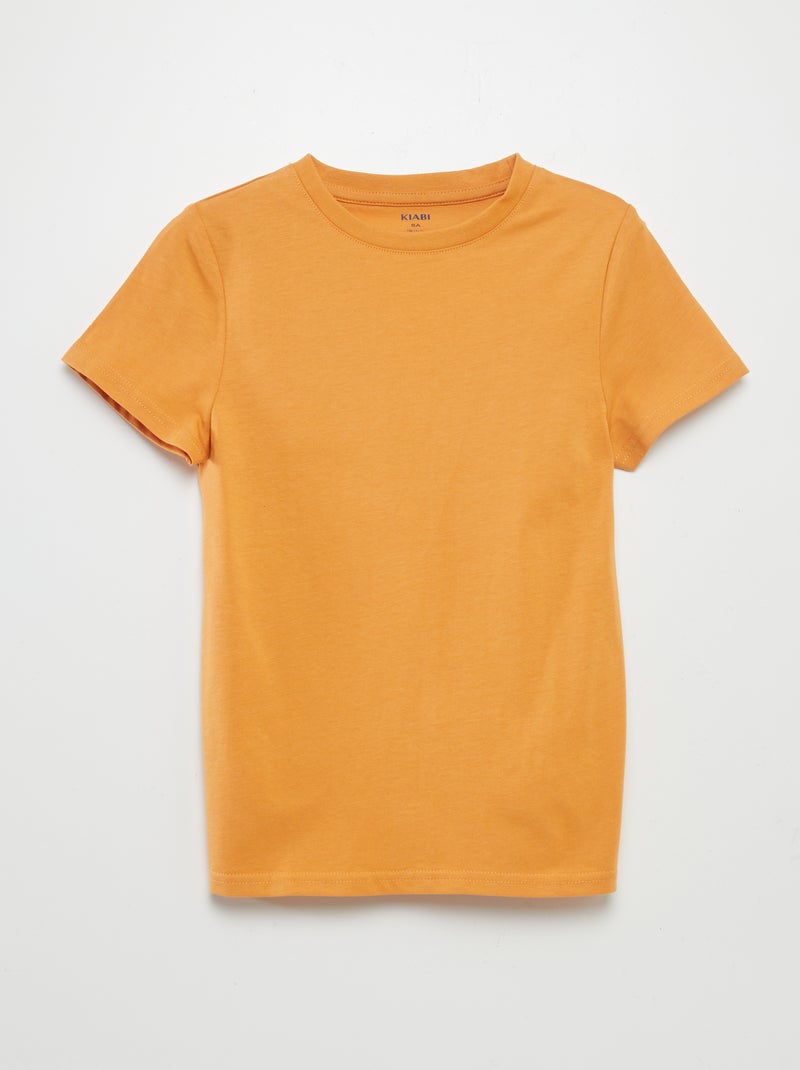 T-shirt em malha jersey LARANJA - Kiabi