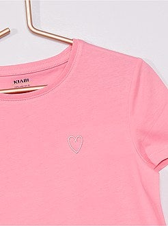 T-shirt em malha jersey lisa - Kiabi