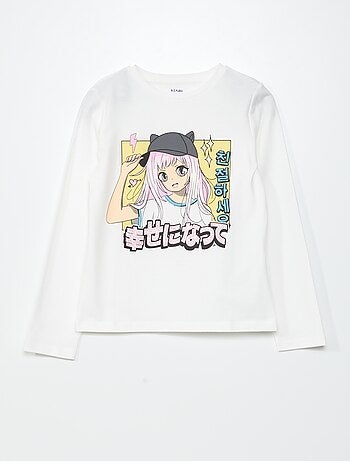 T-shirt em malha jersey 'manga' - Kiabi