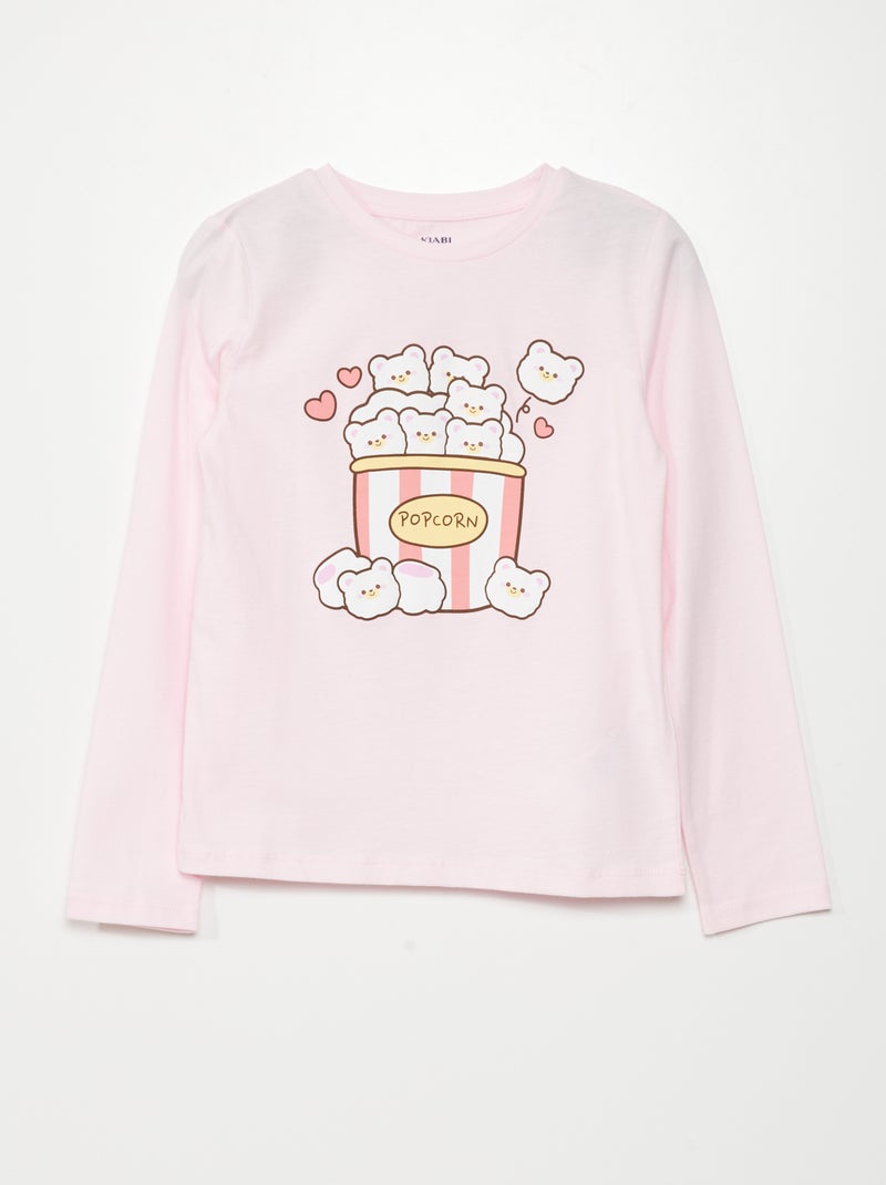 T-shirt em malha jersey 'manga' ROSA - Kiabi