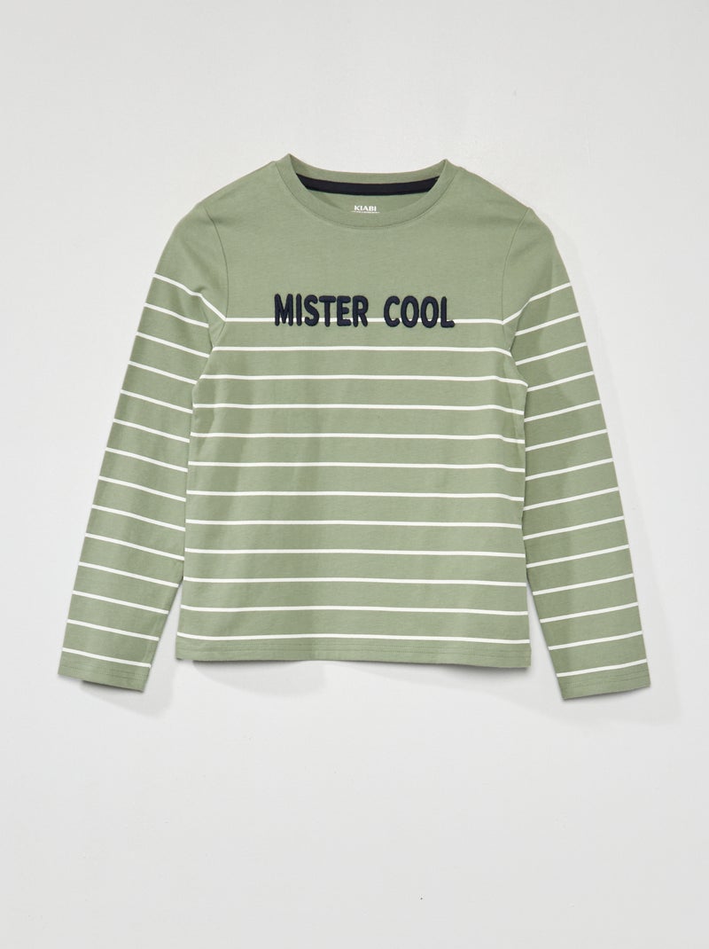 T-shirt em malha jersey 'Mister Cool' VERDE - Kiabi