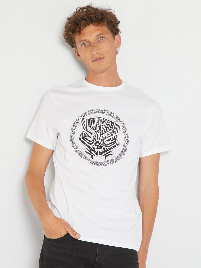 T-shirt em malha jersey 'Pantera' BRANCO - Kiabi