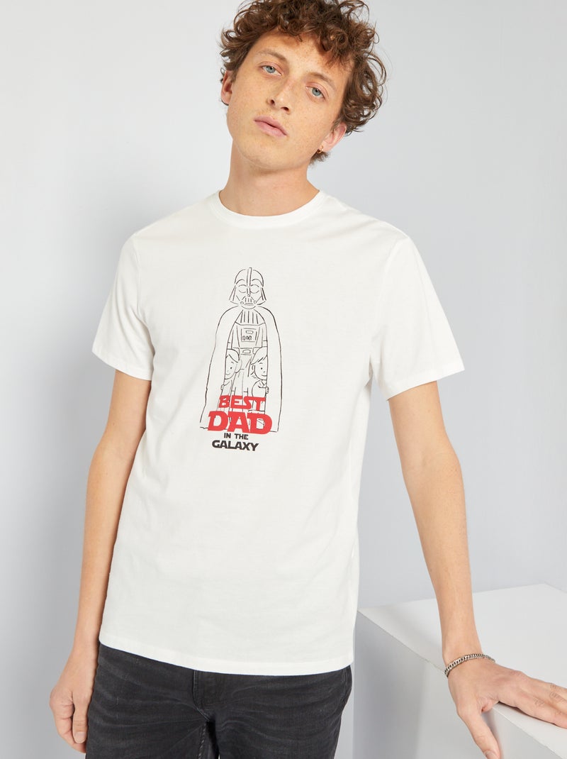 T-shirt em malha jersey 'Star Wars' BRANCO - Kiabi