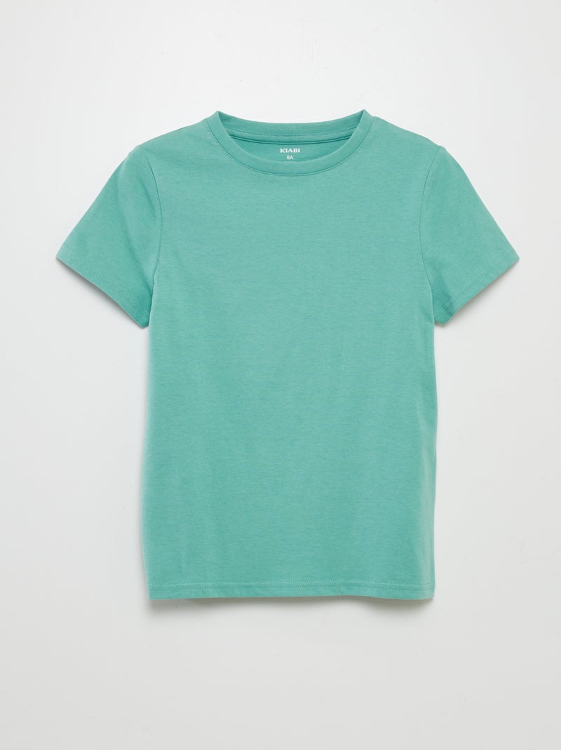 T-shirt em malha jersey VERDE - Kiabi