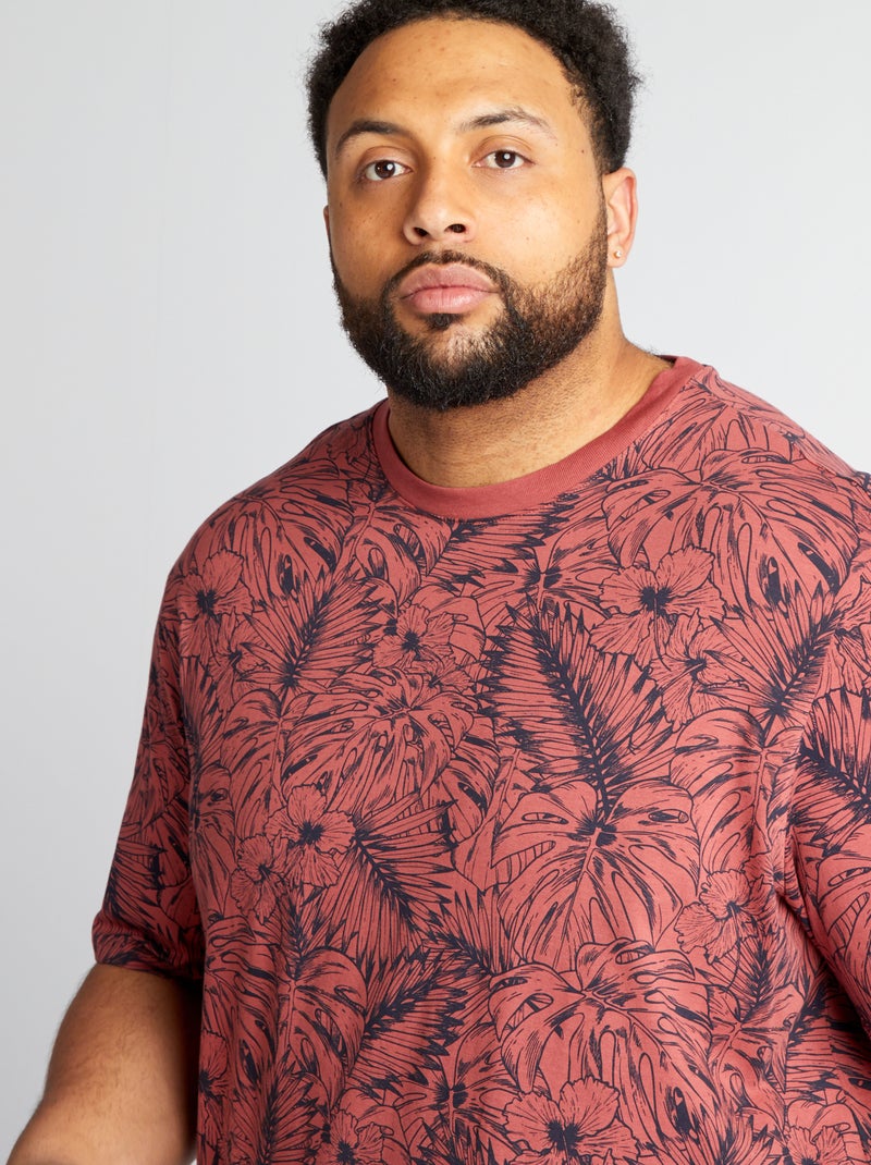 T-shirt em malha jersey VERMELHO - Kiabi