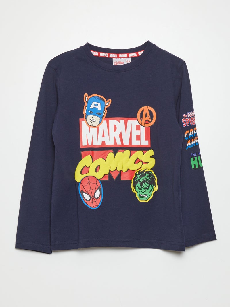 T-shirt em malha jersey 'Vingadores' AZUL - Kiabi