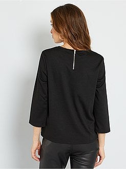 T-shirt em malha milano - Kiabi