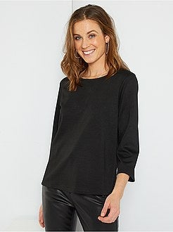 T-shirt em malha milano - Kiabi