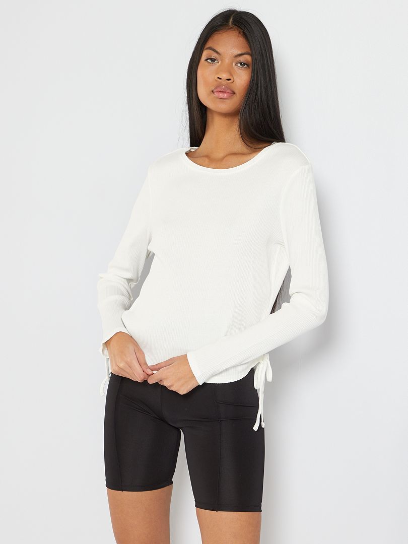 Cover Long Sleeve Top - White