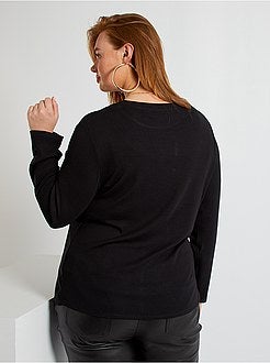 T-shirt em malha nervurada - Kiabi