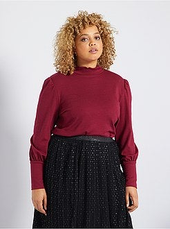 T-shirt em malha nervurada - Kiabi