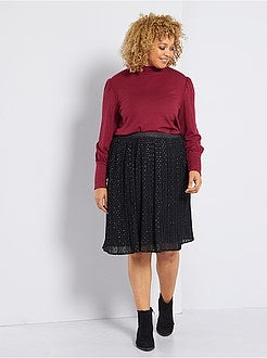 T-shirt em malha nervurada - Kiabi