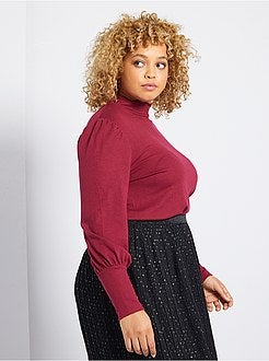 T-shirt em malha nervurada - Kiabi