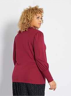 T-shirt em malha nervurada - Kiabi