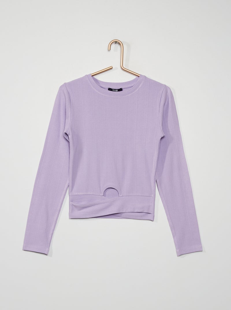 T-shirt em malha nervurada VIOLETA - Kiabi