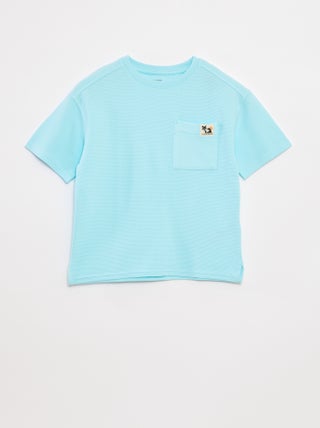 T-shirt em malha otomano