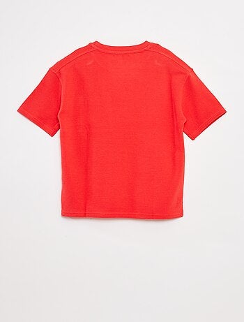 T-shirt em malha otomano
