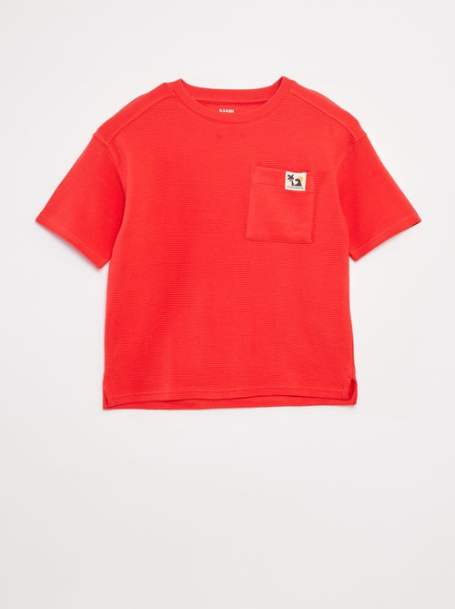 T-shirt em malha otomano - Kiabi