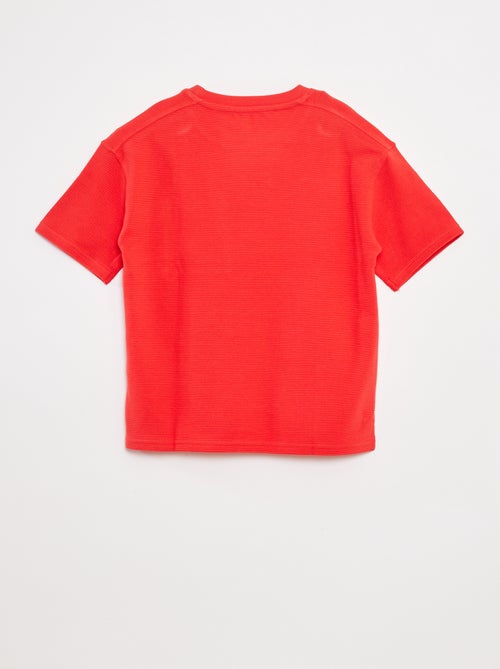 T-shirt em malha otomano - Kiabi