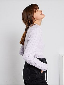 T-shirt em malha peluche - Kiabi