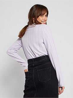 T-shirt em malha peluche - Kiabi