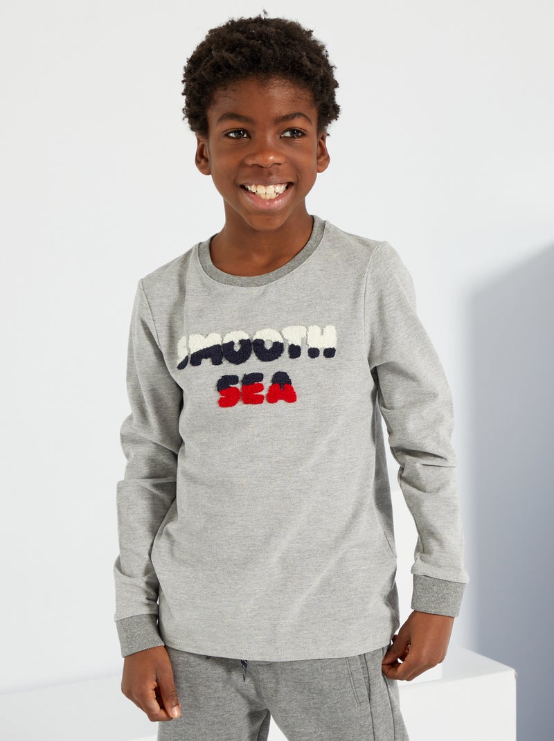 T-shirt em malha piqué CINZA - Kiabi