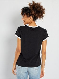 T-shirt em malha 'Polaroid' - Kiabi