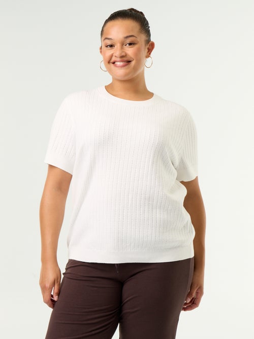 T-shirt em malha rendada - Kiabi T-shirt em malha rendada - Kiabi