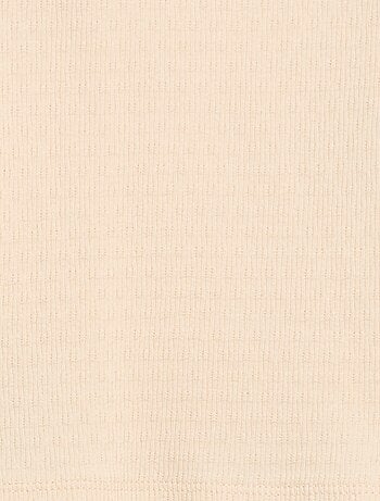 T-shirt em malha rib com nós fantasia