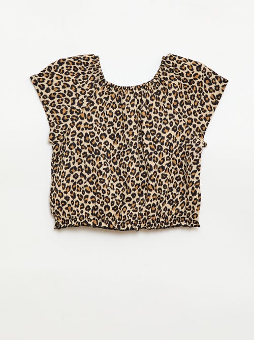 T-shirt em malha stretch - Kiabi