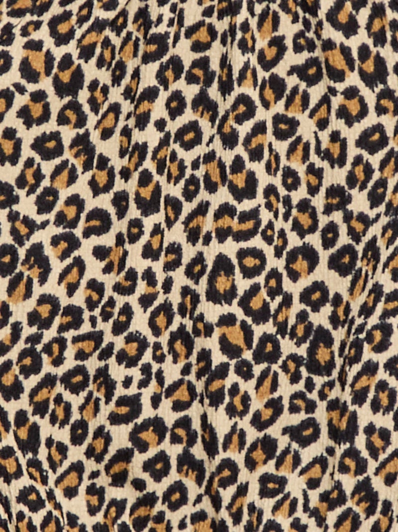 T-shirt em malha stretch Castanho - Kiabi