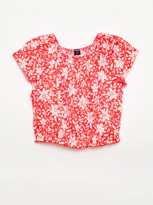 T-shirt em malha stretch - Kiabi