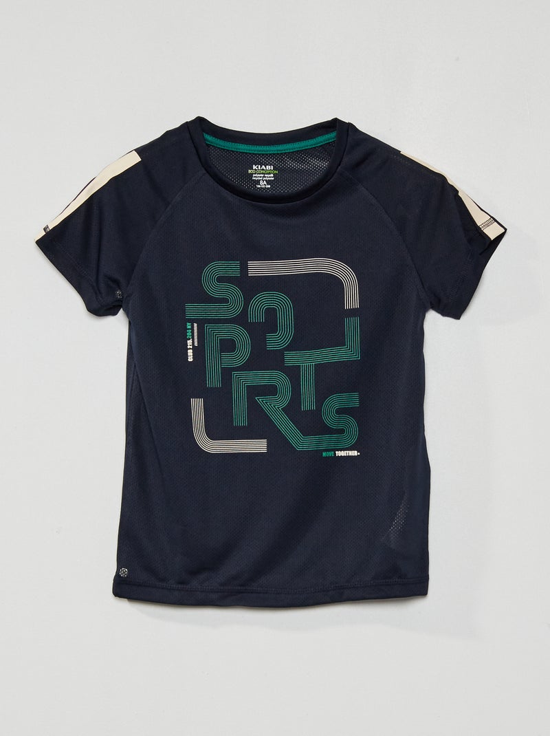 T-shirt em microfibra AZUL - Kiabi