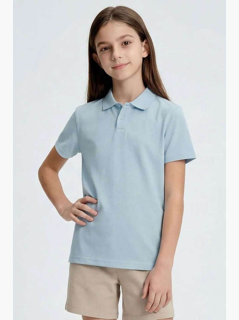 T-shirt em mistura de algodão tommy Azul-céu - Kiabi