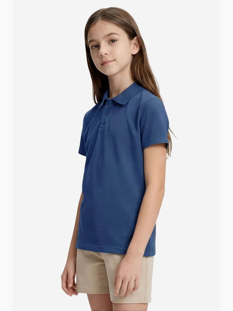 T-shirt em mistura de algodão tommy Azul - Kiabi