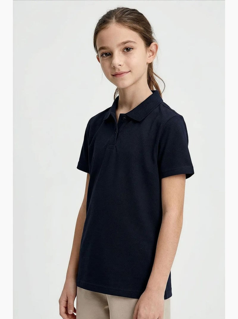 T-shirt em mistura de algodão tommy Azul-marinho - Kiabi