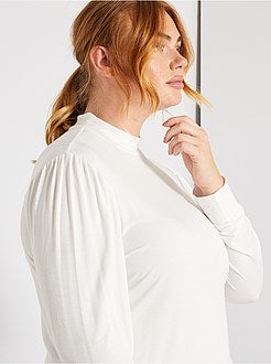 T-shirt em modal com mangas em balão - Kiabi