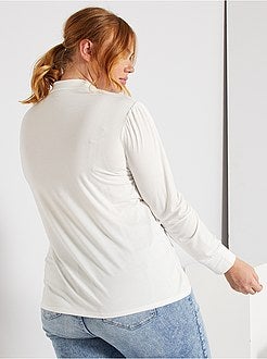 T-shirt em modal com mangas em balão - Kiabi