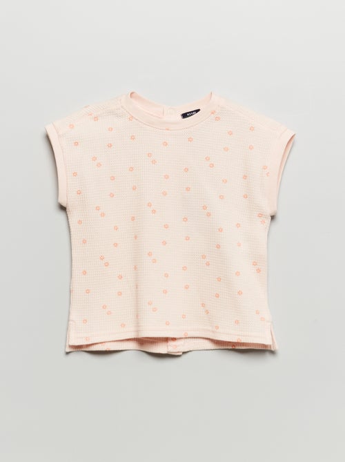 T-shirt em ninho de abelha - Kiabi