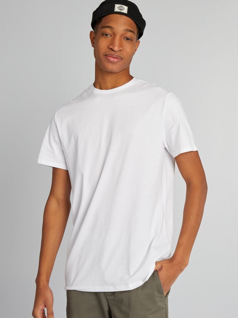 T-shirt em puro algodão +1,90 m Branco - Kiabi